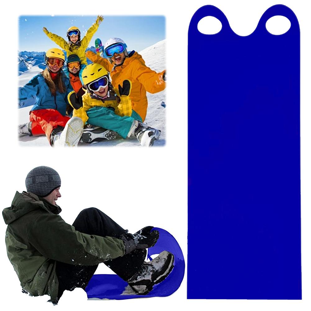 Roll Up Snow Sled Snow Slider Pad Portable Roll Up Skiing Pad with 2 Handle Sand Slider Board Foldable Snowboard for Kids Adults