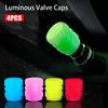 4Pcs Car Accessories Luminous Valve Caps Green Blue Night Glowing  Car Motorcycle Bicycle