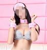 HuaHuiYuanSM Handcuffs Restraint Cuffs Restraint Cosplay SM Toy Goods Fluffy PU Leather Handcuffs Pink (Pink)