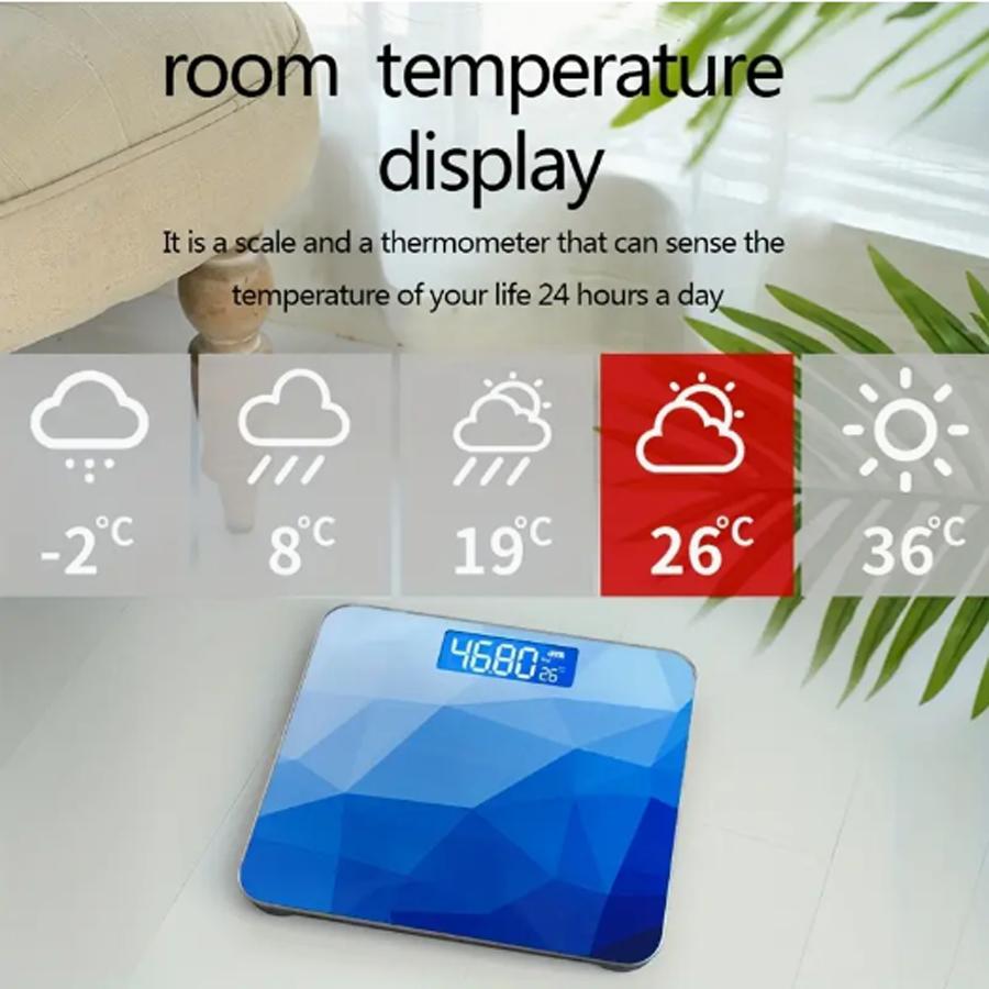 Градиенты Цветной ЖК-дисплей Весы для ванной комнаты Точные бытовые спортивные умные весы Взвешивание тела Цифровые электронные весы