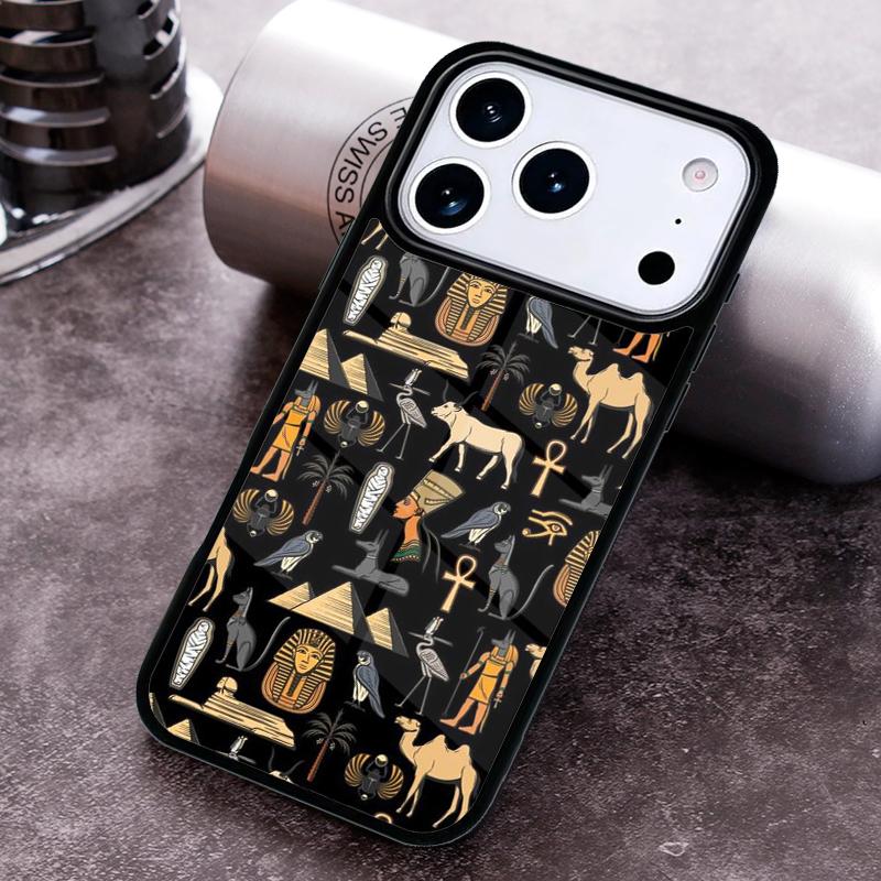 Чехол для телефона с принтом «Египетская фреска» для iPhone 17 16 15 14 13 12 11 Pro Max Plus 17Air Мягкий силиконовый чехол