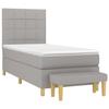 3137109 vidaXL Divan Bed with Mattress Light Grey 80x200 Cm Fabric