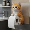 Cute Themed Bathroom Tissue Roll Dispenser Wall Mounted Storage Resin Material Compact Space Efficient Home Decor