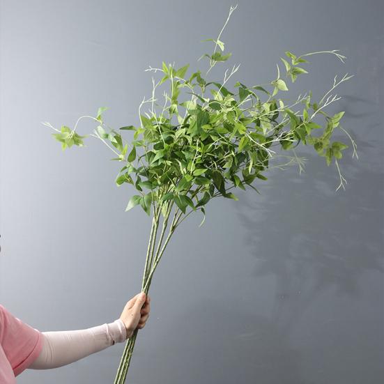 44.5 Inch Artificial Greenery Branch Faux Stems And Branches for Vase Long Stems Fake Plants with Leaves for Home Indoor Daily Decoration Wedding