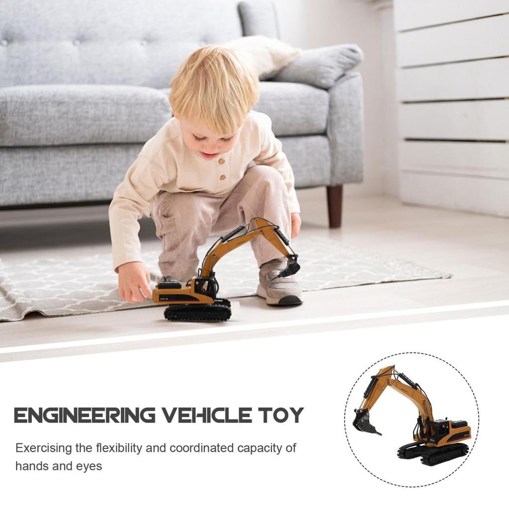 TOYMYTOY Экскаватор Строительная работа Металлическая инженерная машина Игрушка для мальчиков Игрушка, Транспортное средство, Грузовик, 150