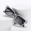 Box Sunglasses, Hip-Hop Diamond-Encrusted Glasses, Pearl Sunglasses For Women