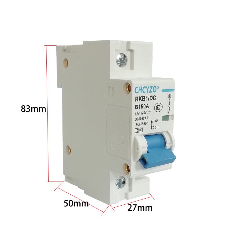 1/2P100A 125A 150A 200A 250A DC Автоматический выключатель 12В 24В 36В 48В 96В 120В Защитный переключатель для солнечных батарей Автоматический предохранительный выключатель Держатели предохранителей1