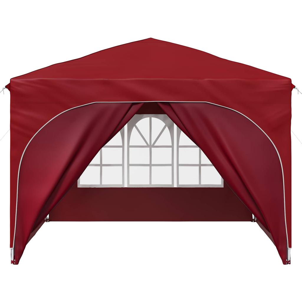 Pop up Party Tent 290 x 290 x 245 cm Burgundy Red