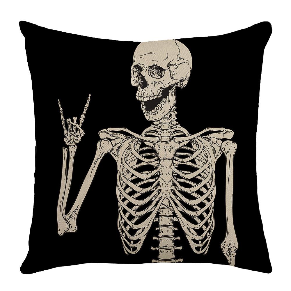 Halloween Undead Decorative Pillow Skull Pillow Cover Living Room Decorative Sofa Bedroom Pillow Bedside Pillow Cover