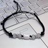 Moonstone Obsidian Couple Bracelet Cute Cat Bracelet Fashion Rabbit Woven Bracelet  Friendship Gift