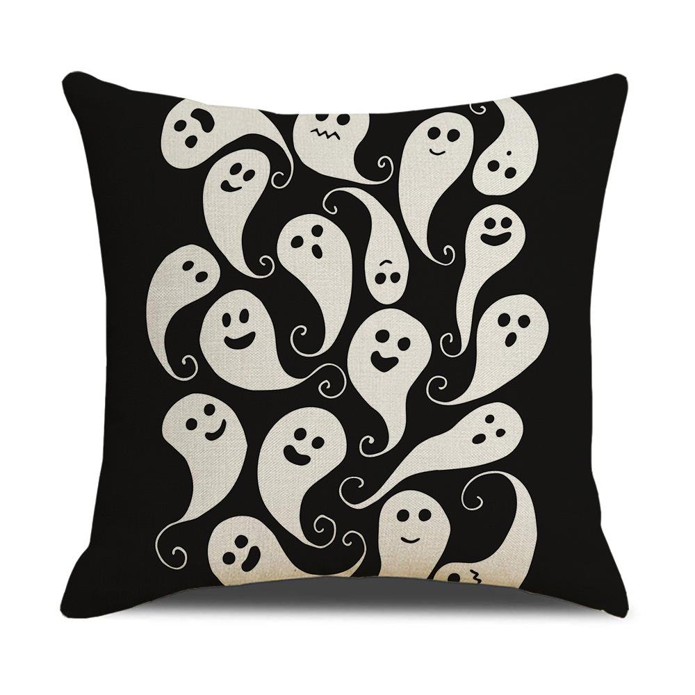 Halloween Black Pillowcase Evil Funny Home Sofa Cushion Cover Bedroom Bedside Pillowcase