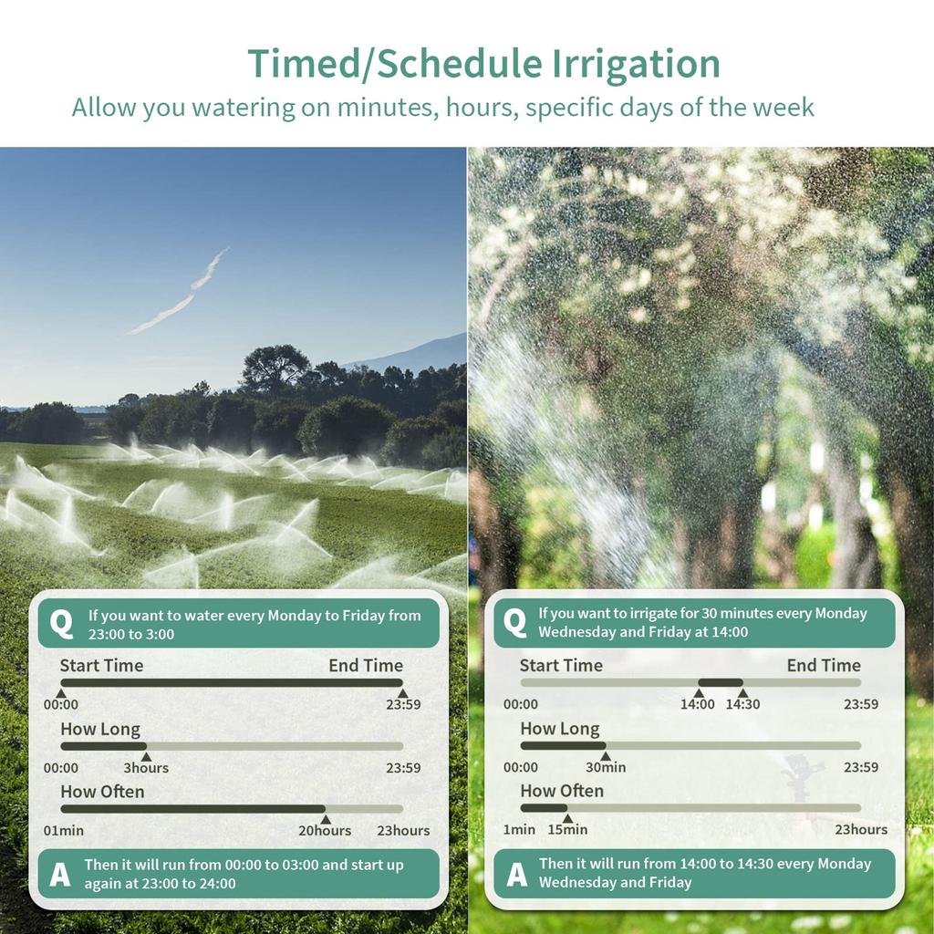 Diivoo Таймер капельного полива, 1/2 зоны, уличное автоматическое ирригационное оборудование с системой полива сада, садовые таймеры воды