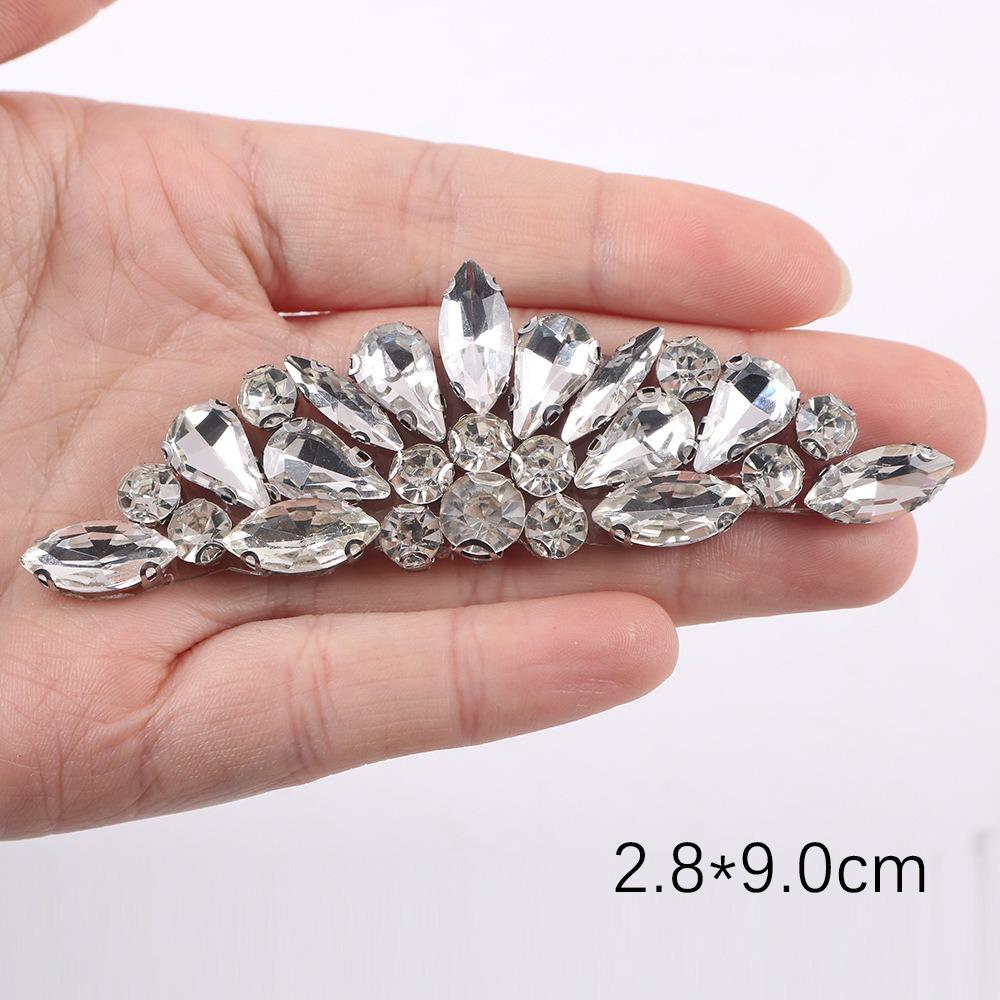 Diamond Decoration Rhinestone Patches Glue Back Beading Applique Luxury Rhinestone Applique