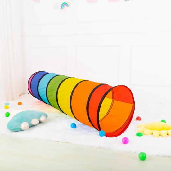 Rainbow Play Indoor & Toy for Babies Toddlers Tunnel Outdoor Tunnel Toy for Kids To Crawl Through