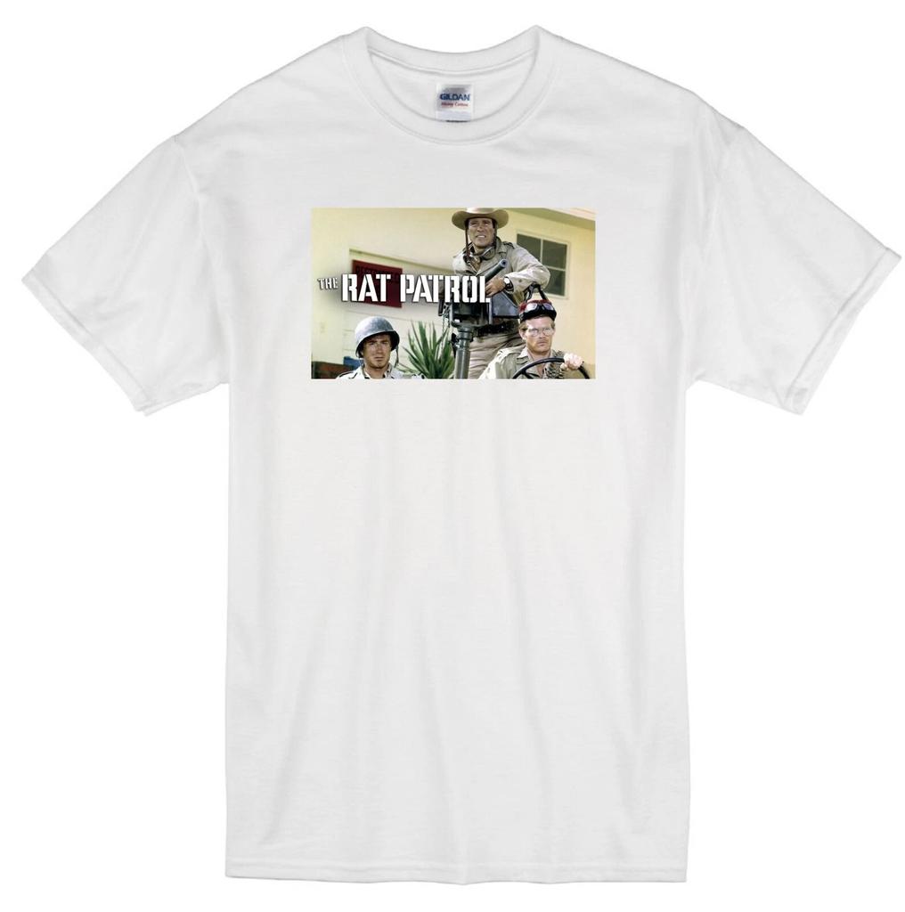 RAT PATROL WORLD WAR 2 ARMY AFRICA CHRISTOPHER GEORGE RETRO TV WHITE T-shirt