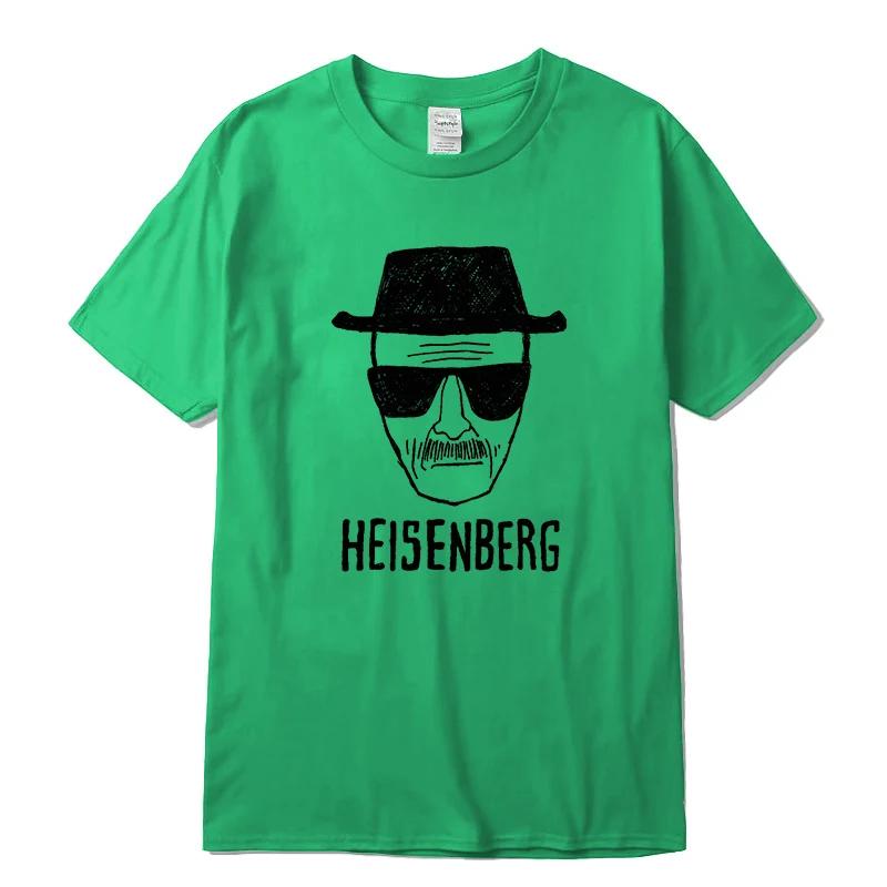 Men Fashion Casual Top Quality Short Sleeve 100 Cotton Loose Heisenberg PrintedTshirt Casual Mens Tshirt Cool Summer Men Tops