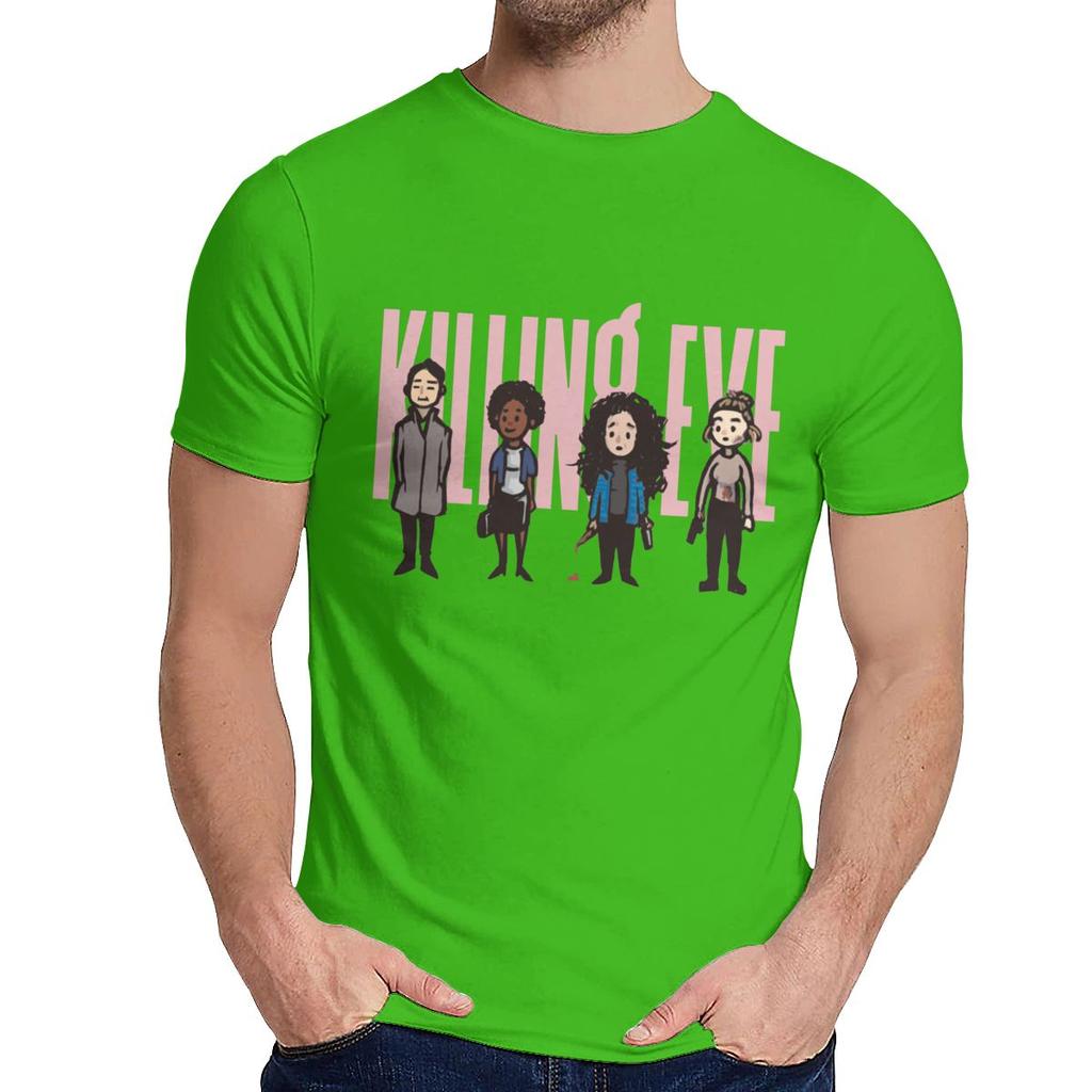 Man S T Shirt Killing Eve Pure Cotton Novelty Man S O Neck Retro Tee Shirt