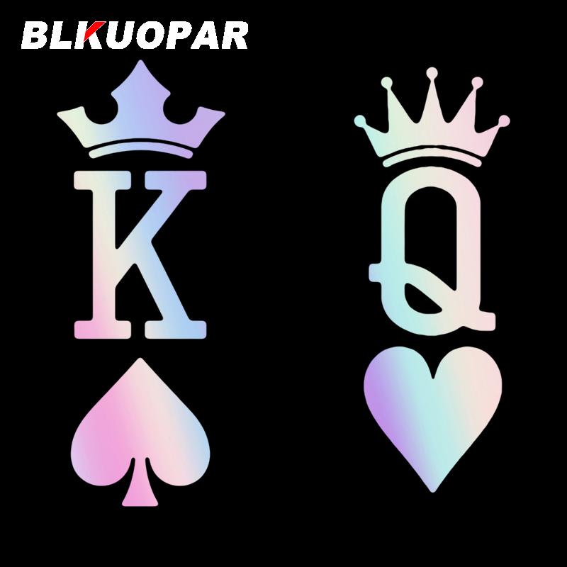 BLKUOPAR King And Queen Crown Car Stickers ATV Vinyl Creative Decal Waterproof Sunscreen Laptop Graphics Surfboard Car Lable