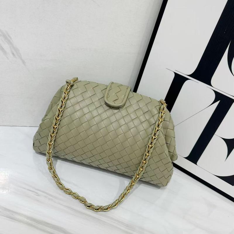 Винтажная классическая сумка-клатч на цепочке, плетеная сумка из коровьей кожи, сумка-облако, подмышечная, на плечо, вечерняя, ручная, сумка-ракушка