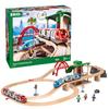 BRIO WORLD Travel Rail Set Ages 3 and Up Wooden 33512 [42 Pieces] (Electric Vehicle, Train, Toy, Rail)
