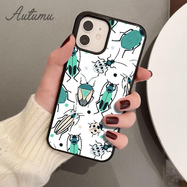 Чехлы для телефонов с коллажем из жуков, насекомых, энтомологии для iPhone 17 Air 15 16 16e 11 12 13 14 Pro Max Plus Cover coque Fundas