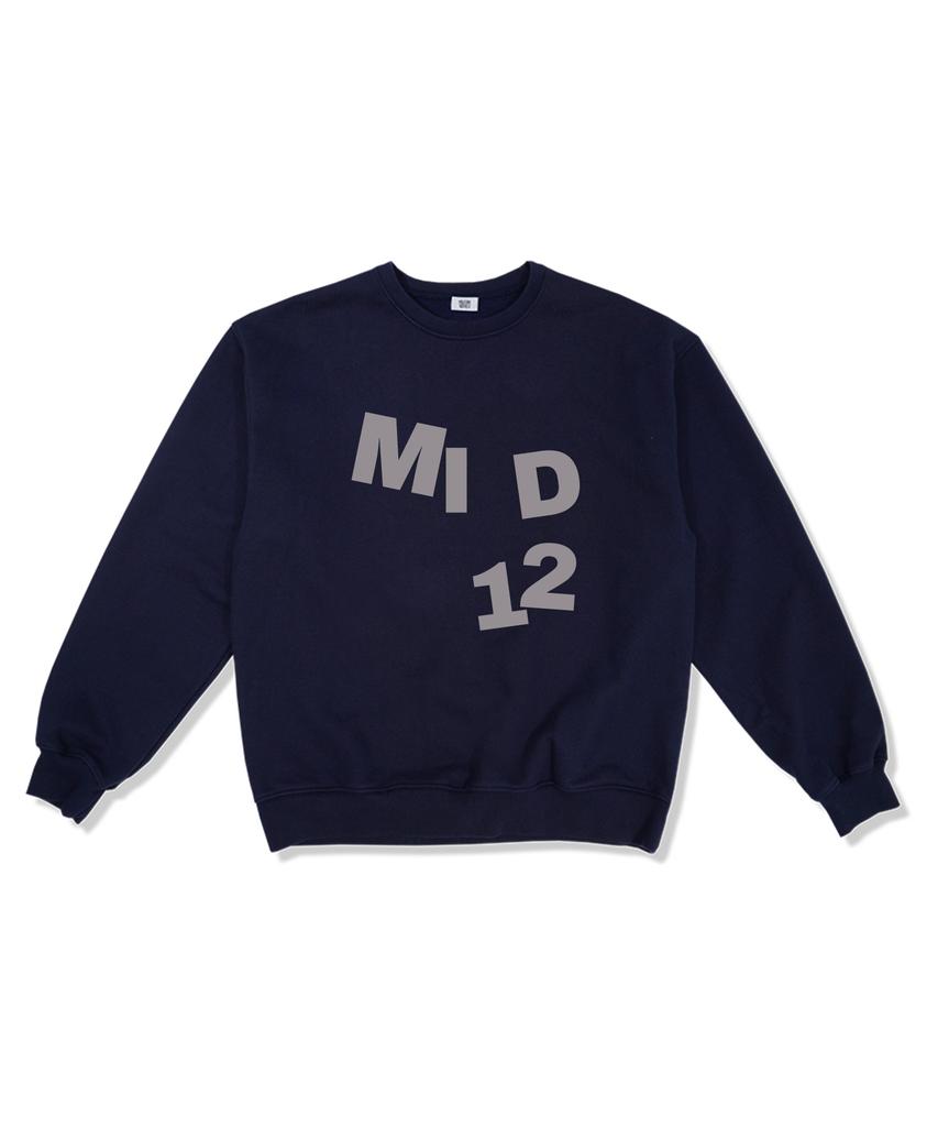 MIDNIGHT12AM [Fleece Line Option] Mid12 Oversized Premium Double-Sided Sweatshirt 4 Colors (Type A)