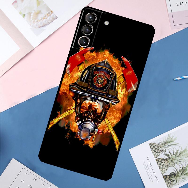 Firefighter Heroes Fireman Case For Samsung Galaxy S24 Ultra S20 S21 S22 S23 S25 Ultra S9 S10 Plus S25 FE Back Cover
