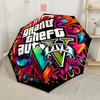 Gta V Logo Design Automatic Umbrella Retractable Design with 8-Rib Durability Foldable Design All-Season Use Elegant Umbrella Spiritual Gift