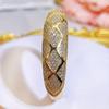 CMM Baroque Style European Retro Italian Brushed Craftsmanship Golden Hollow Ethnic Western Color Zircon Woman Bracelet Bangle