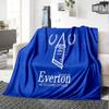 Football Club Everton Flannel Blanket, Soft Polyester, Modern Design, All-Season for Camping, Travel, Gifts for holidays or birthdays