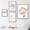 Flower Anatomy Canvas Painting Heart Lungs Skull Organ Poster Stethoscope Wall Art Printed Picture Medical Education Decoration