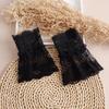 Women Detachable Sleeve Fake Cuffs Female Lace Thin Pleated Flare Sleeve False Cuffs Ruffles Wristband Decorative Accessory
