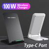 100W Fast Wireless Charger Station For iPhone 15 14 13 12 11 Pro Max 11 Phone Stand Charging Charger for Samsung Xiaomi Foldable