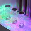 3/16 Color Crystal Diamond Led Table Lamp Colorful Atmosphere Light For Bedroom Living Room Dining