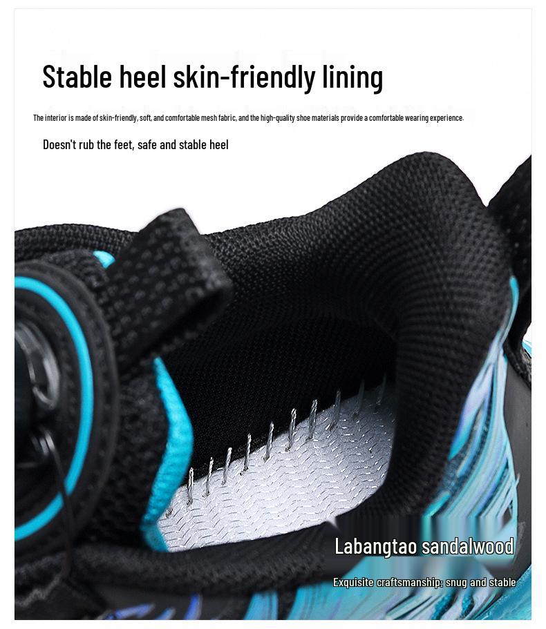 Дышащие спортивные кроссовки для мальчиков Осень 2025 с вращающейся пряжкой для бега