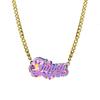 Customized Name Necklace Personality 3D Printing Double Layer Colorful Sequins Bohemian Style Daily Party Gift for Good Friends