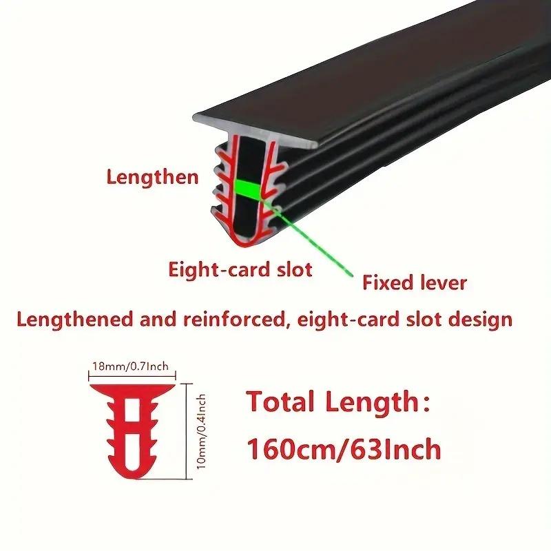 160 см уплотнительная лента для приборной панели автомобиля, внутренние авто герметичные полосы, шумоизоляция, резиновая отделка, уплотнитель, автомобильные аксессуары