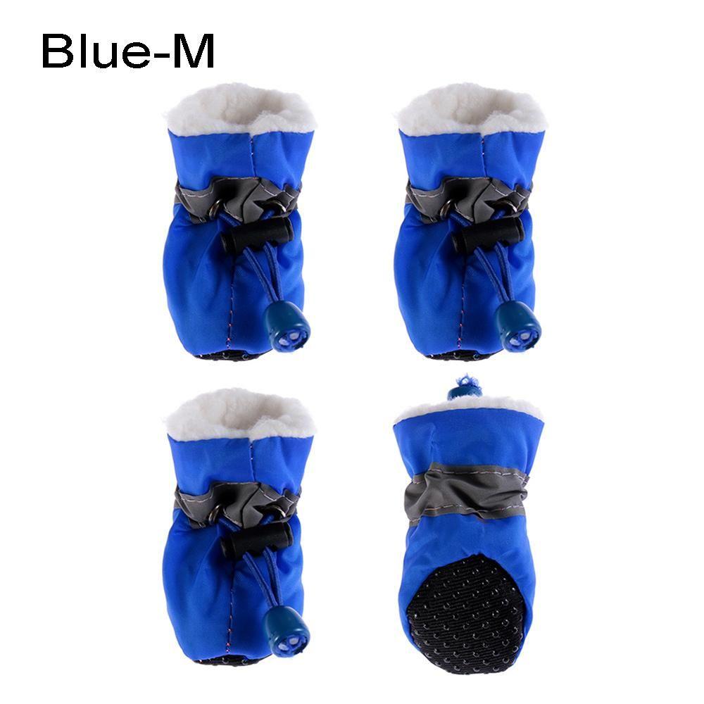 4 шт. Маленькие кошки Нескользящие Толстые Водонепроницаемые Ботинки для питомцев Дождевые Снежные Ботинки Теплые Ботинки для собак Обувь