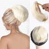 Comb Style Drawstring Inner Button Ponytail Short Style Inner Button Ponytail Synthetic Micro Curled Ponytail Wig Suitable for Daily Gatherings
