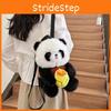 Cute Panda Plush Handheld Avocado Mahjong Gourd Design Backpack Children