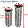 5pcs 35mm 45mm Size Drain Fastener Bolt Replacement Strainer Connectors  For Kitchen Sink