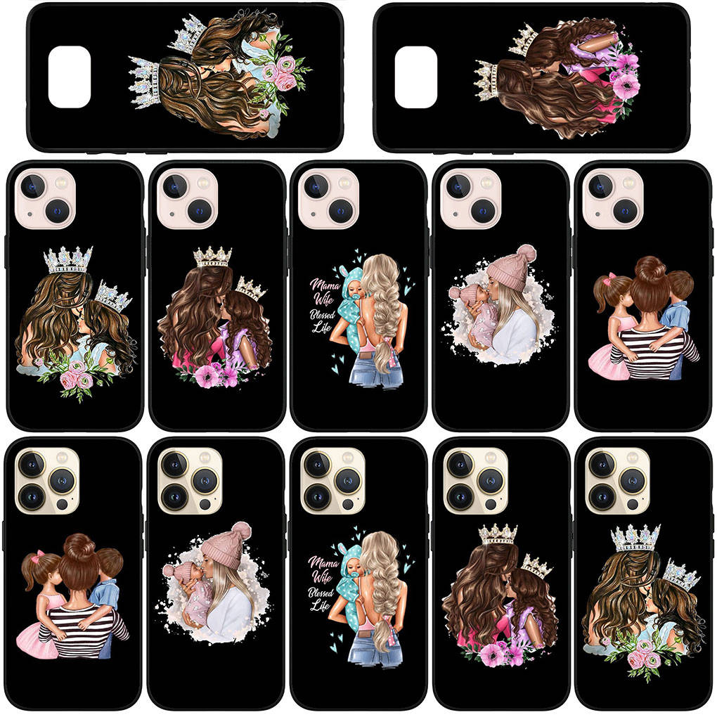 Phone Case for Samsung Galaxy S25 S24 S23 iPhone 16 15 Xiaomi Redmi Note 14 13 12 16E 11 Pro Max OPPO Moto Huawei Family Boy Woman Baby Girl Mom Cover