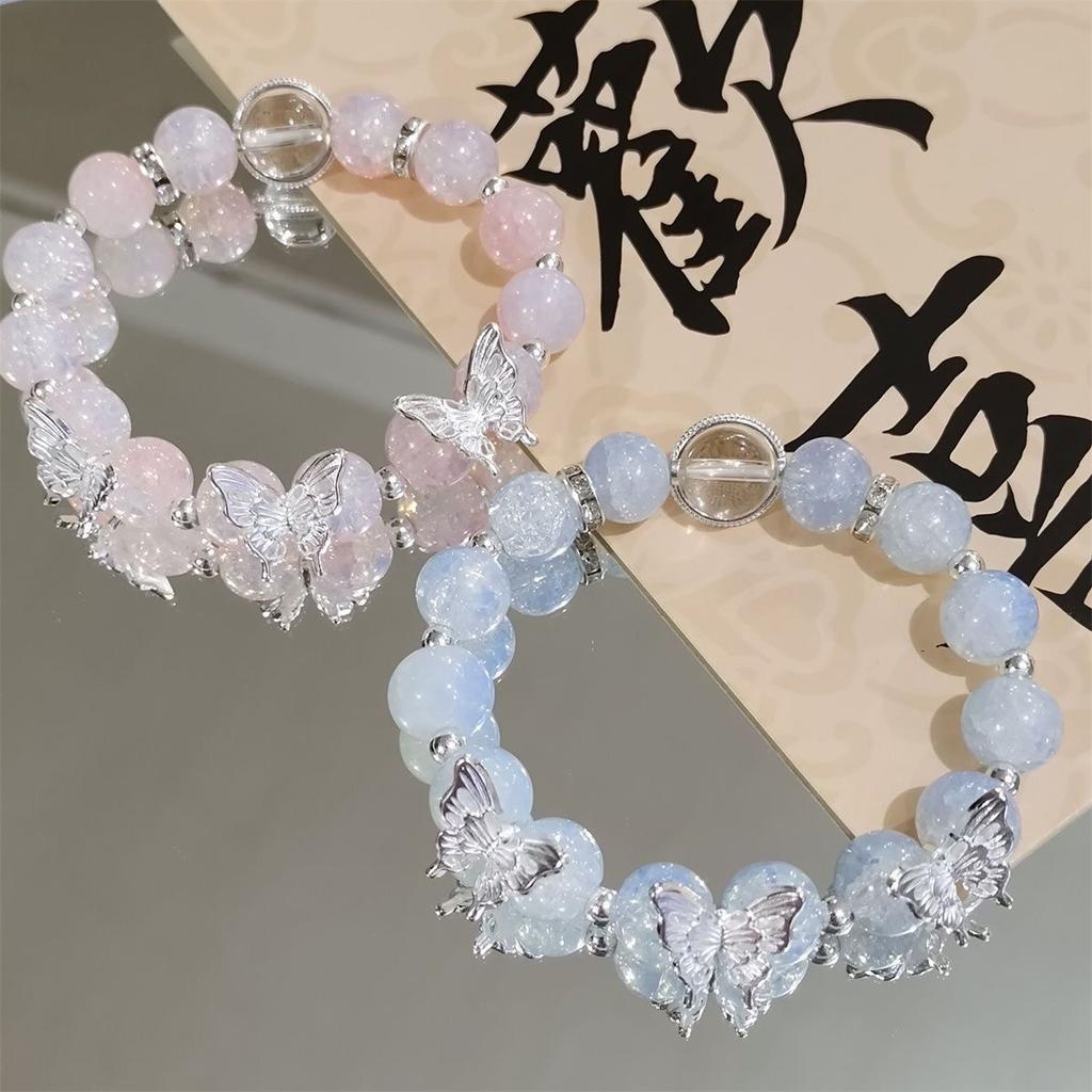 8 холодных браслетов-бабочек для женского нишевого дизайна, милые и универсальные студенческие браслеты.