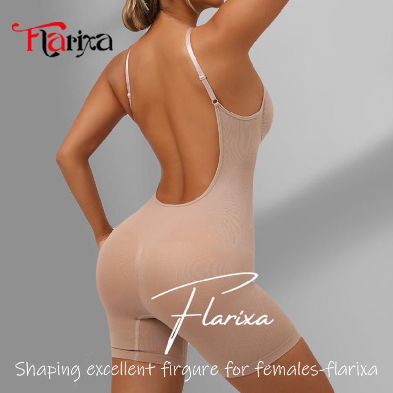 Flarixa Формирующее белье с низкой спиной, корректор бедер, бесшовный корсет для контроля живота, полный корректор фигуры, женское белье без спинки, подтяжка ягодиц