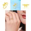 Precious Gold Plated Butterfly Bow Ring With Cute Geometric Design For Lovely Gifts