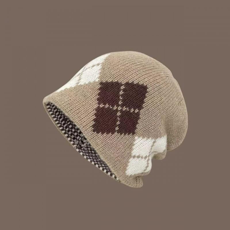 Womens Winter Warm Fuzzy Knit Slouchy Beanie Retro Face Slimming Cold Weather Hat