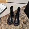 Новая женская обувь на толстой подошве, ретро ботинки, увеличивающие рост и модные ботильоны