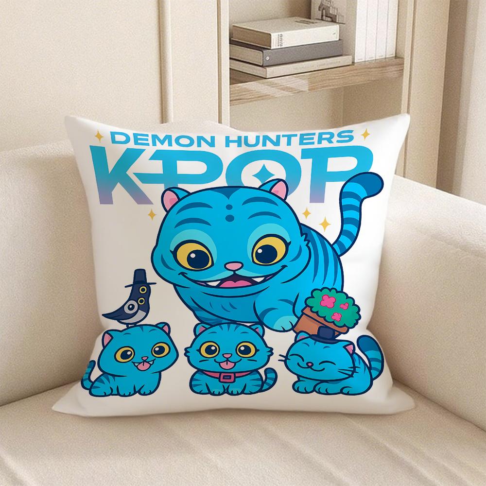 KPop Охотники на демонов На подушке есть надпись «в аниме-стиле»: Наволочки HUNTRX и другие с узорами, модный домашний декор