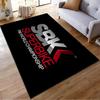 SBK Superbike World Championship Logo Decorative Black Carpet Rug Suitable for use as an anti-slip for living room bedroom sofas