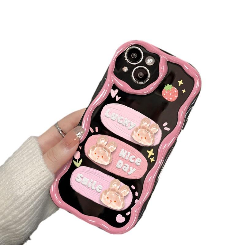 Подходит для Apple 14promax Чехол для мобильного телефона для девочек IPhone 13 Cute 11/12 Rabbit Doll Chain 7plus